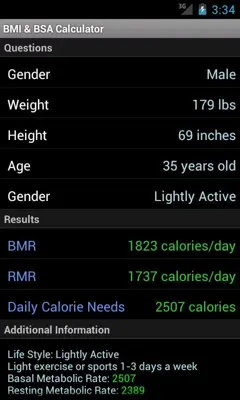 BMR android App screenshot 4